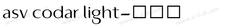 asv codar light字体转换 asv codar light字体转换